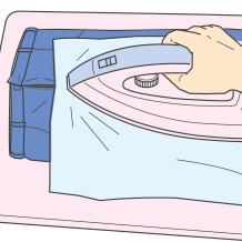 Proper ironing with appropriate heat depending on the material